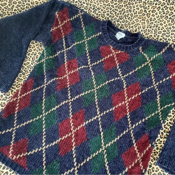 Vintage Sweaters Vintage Sweater Chenille 9s Kid Core Golf Dad